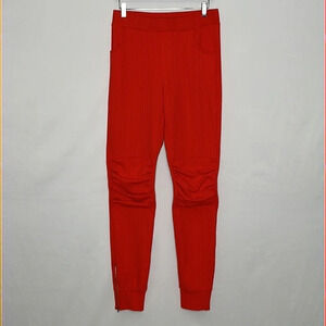 Irregular Exposure Jogger Knit Pants in Red - Size Medium